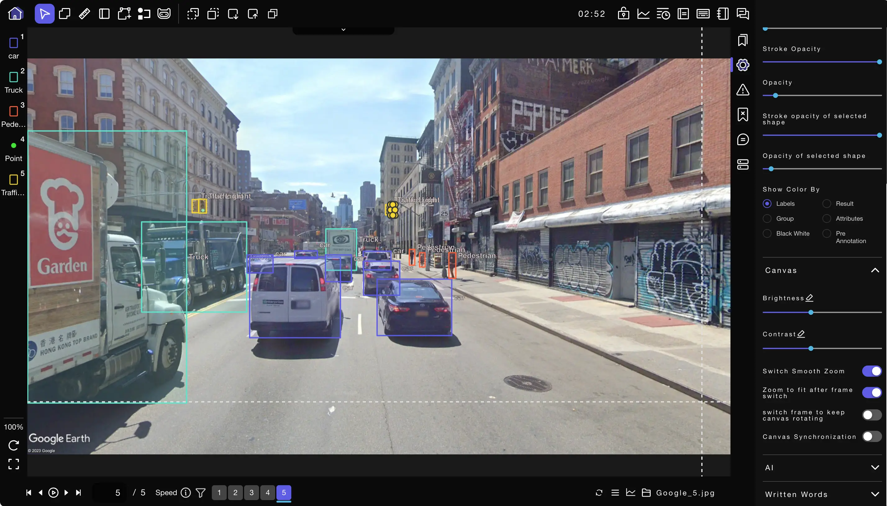 MooreData Platform: Sample of 2D Data Annotation