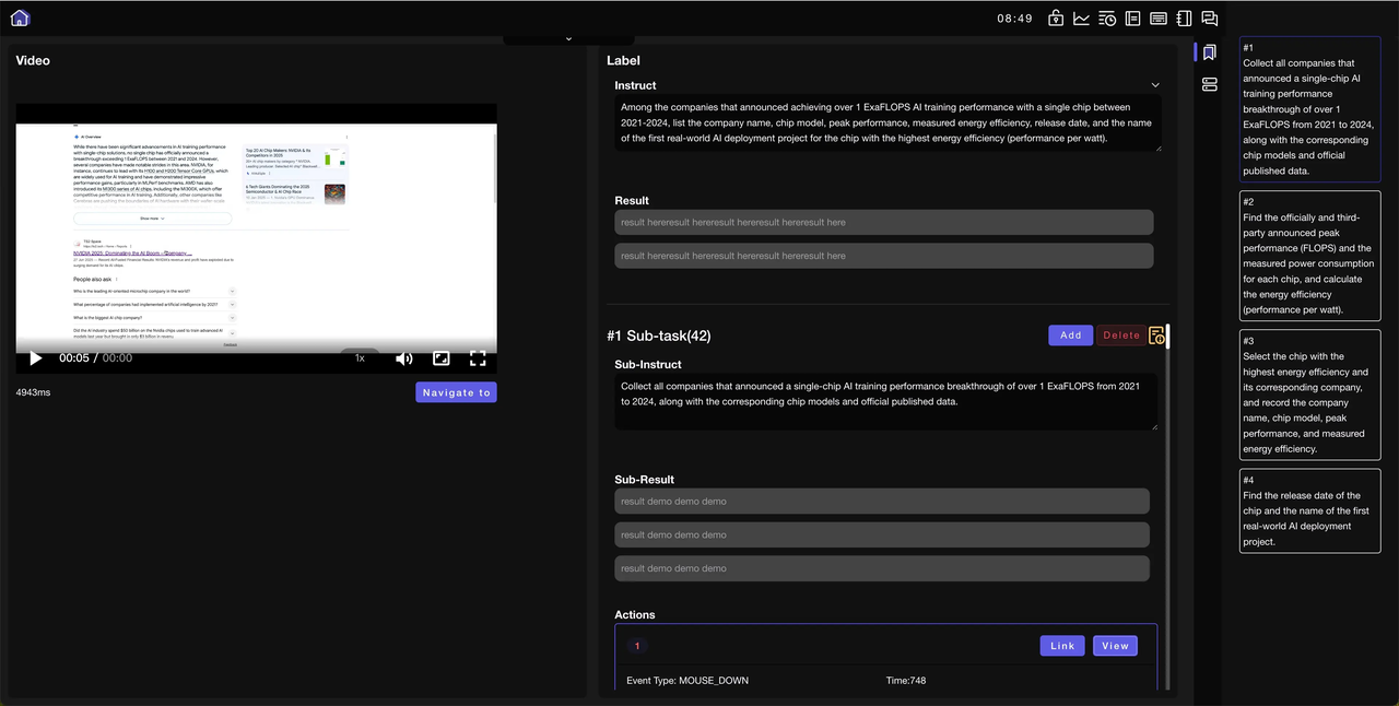 Chrome GUI Annotation Tool (CGAT) Interface on MooreData Platform