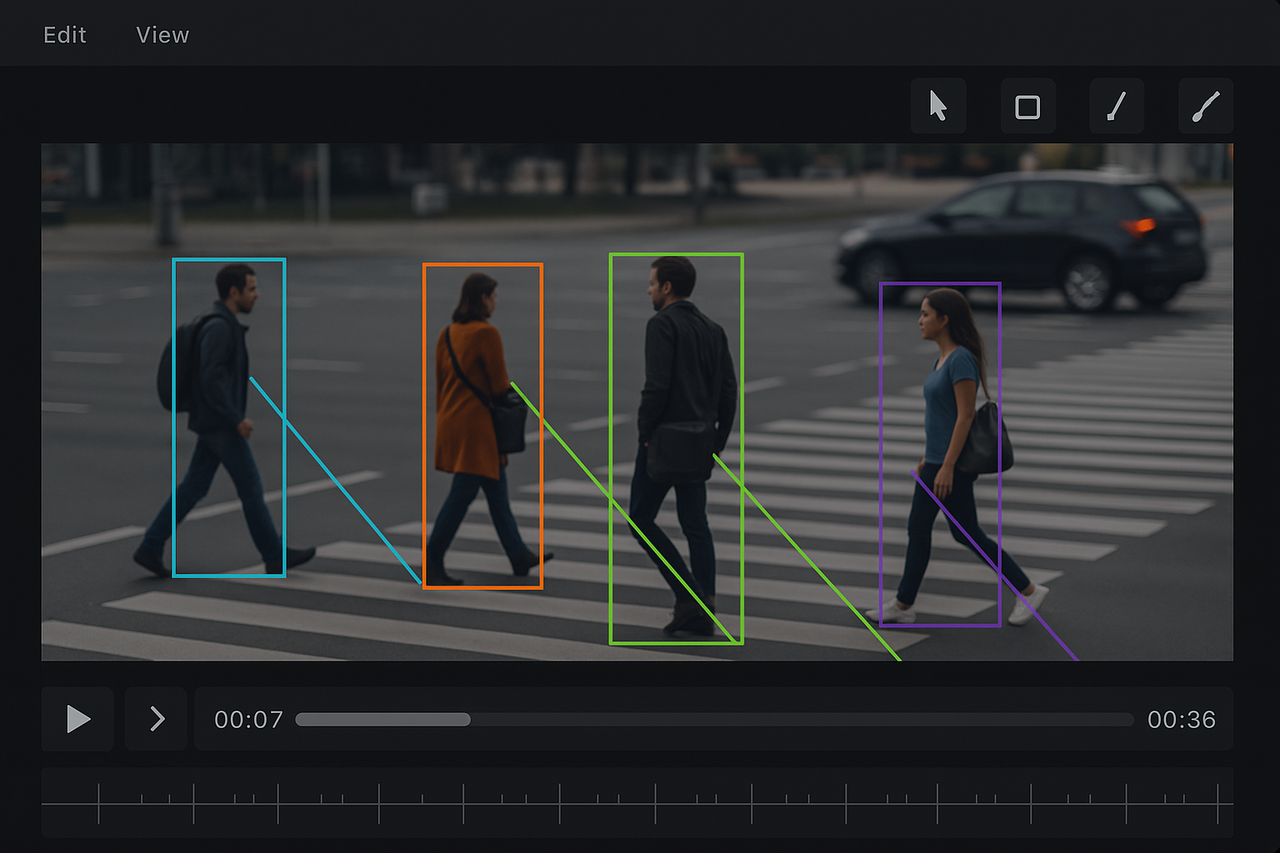 Bounding Box Video Annotation Interface for Object Tracking