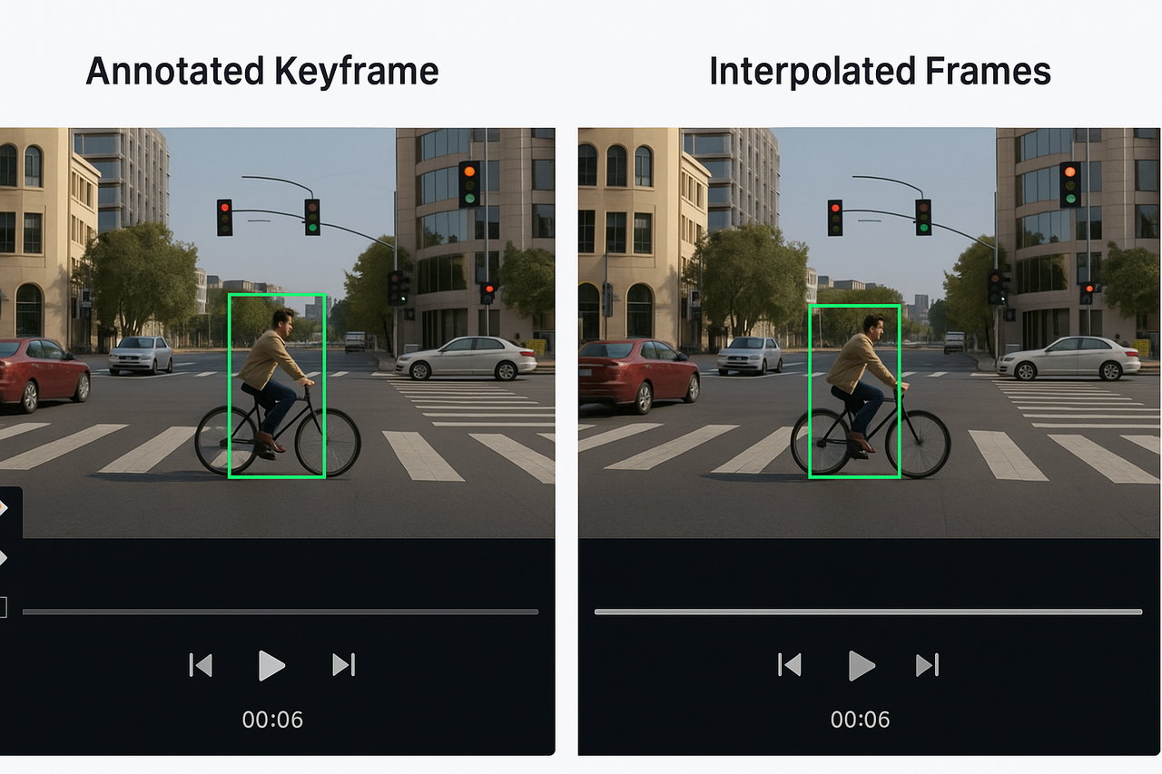 Interpolated Frames in Video Annotation