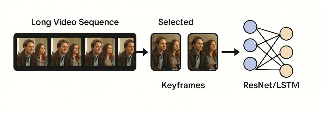 Flow of AI-driven video summarization Flow of AI-driven video summarization