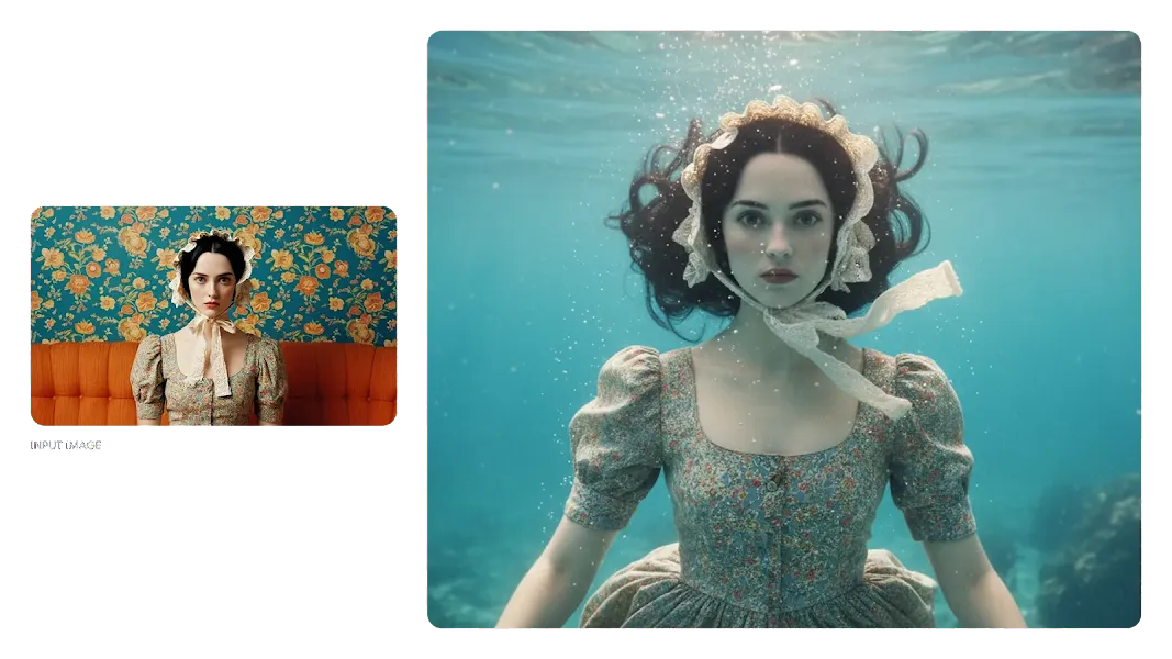 A powerful example of Gemini's in-place editing, changing the entire environment and lighting around a subject.